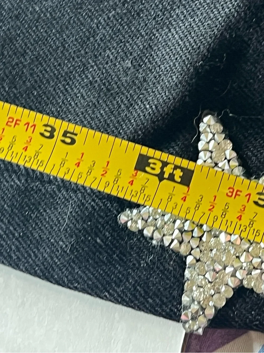 CARMAR girls  Black Jeans with Silver Star Embellishments size 23 con Estrellas